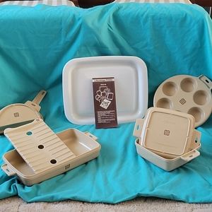 Vintage Littonware microwave ovenware starter set